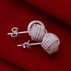 Fashion Tennis Earrings SMTE013 Hot Sale!!Free Shipping 925 Silver Earring,Fashion Sterling Silver Jewelry